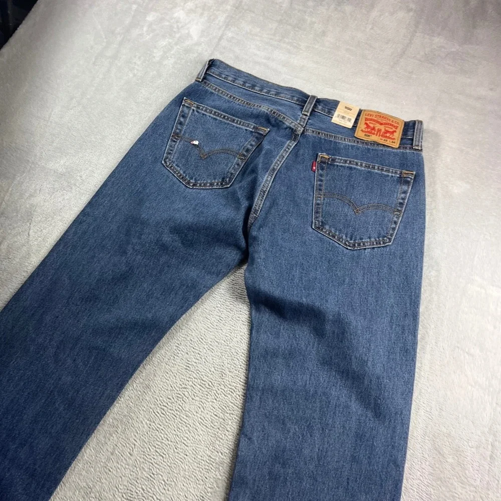 Levis 505 Regular Fit Straight Leg Mens Jeans Blue Denim 33x34 NWT 00505-0216